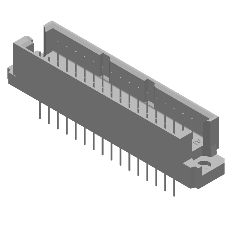 32 Pos 2.54mm DIN 41612 ST Thru-Hole Connector