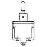Switch Toggle (ON) ON DPDT Round Lever Solder 18A 277VAC 250VDC Panel Mount with Threads