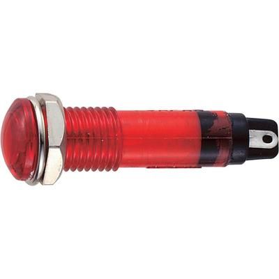 Neon signal lights with integrated series resistor. Red