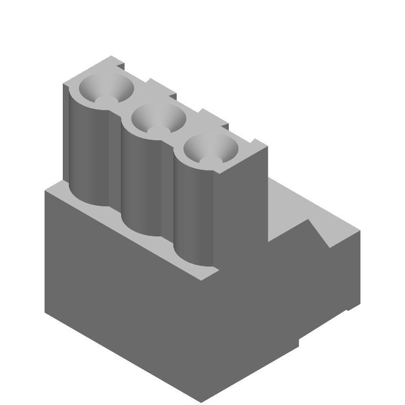 3 Pos 5.08mm Pitch RA Terminal Block, 300V, 15A, Green