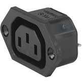 Conn Outlet RCP 3 POS Solder ST Panel Mount 3 Terminal 1 Port Box