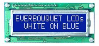 EVERBOUQUET         MC24021A9-SBLW             Alphanumeric LCD, 24 x 2, White on Blue, 5V, Parallel, English, Japanese, Transmissive