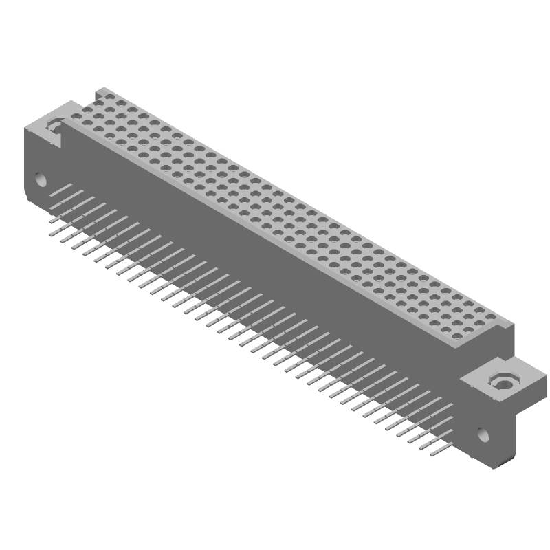 140 Pos RA Backplane Connector, 2.54mm Pitch, 3A, Gold/Tin