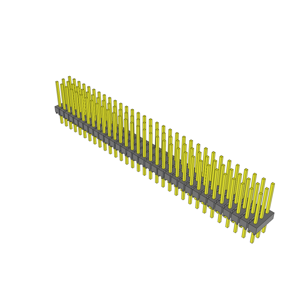 Conn Unshrouded Header HDR 96 POS 2.54mm Solder ST Top Entry Thru-Hole Bulk