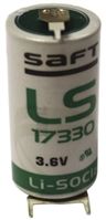 Saft 3.6V Lithium Thionyl Chloride 2/3 A Battery, 2.1Ah