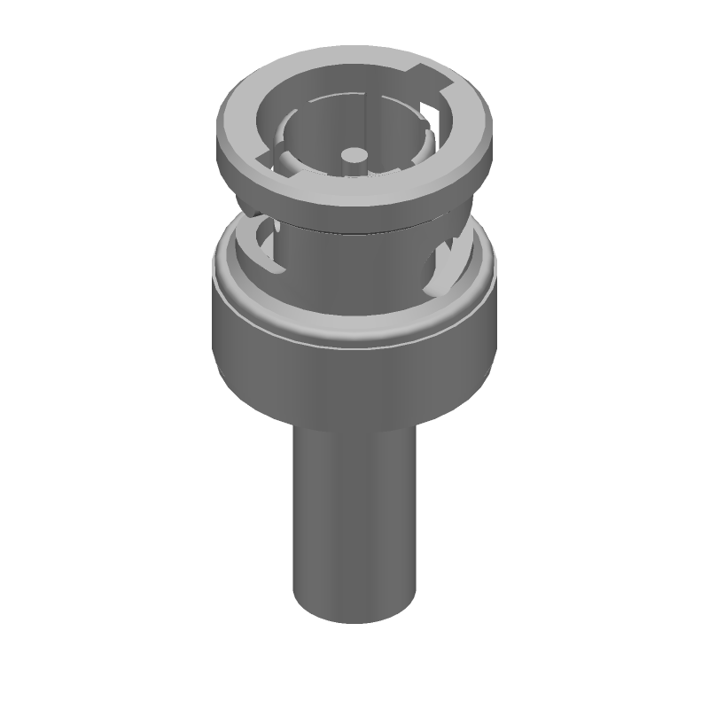 BNC RF Connector, 2GHz, 75 Ohm, Crimp, Straight, Male, Cable Mount