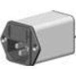 Mains Power Connector, 6A, 250VAC, Male, 3 Pos, Fuse, UL/CSA