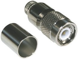 RF TNC Plug, 11GHz, 50R, Crimp, Male, Brass/Nickel