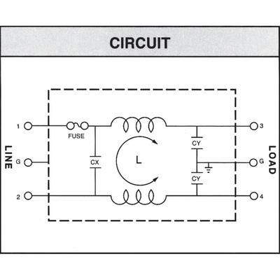 Yunpen Interference suppression filter with cold equipment connector and fuse holder YL03T1 125 V/AC (50/60 Hz) 3 A
