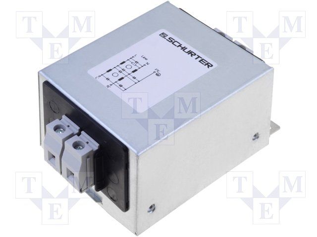 SCHURTER         5500.2265             Power Line Filter, Chassis, 250 VAC, 3 A, 1 Phase, Screw, 12 mH