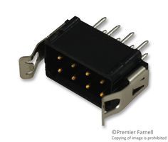 8 Pos 2mm Straight Male Pin Header, Gold, 3A, 125°C