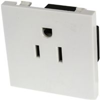 Deta Glacier White 1 Gang Urea Formaldehyde Unswitched Electrical Socket, NEMA 5-15R, 16A, Flush Mount, IP2X