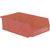 Storage Bin;  Polypropylene;  Red;  20 in.L X 12-3/8 in. W X 6 in. H