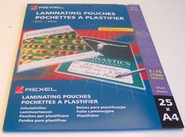 REXEL         41662             POUCH, A4, MATT, 150MIC, PK25