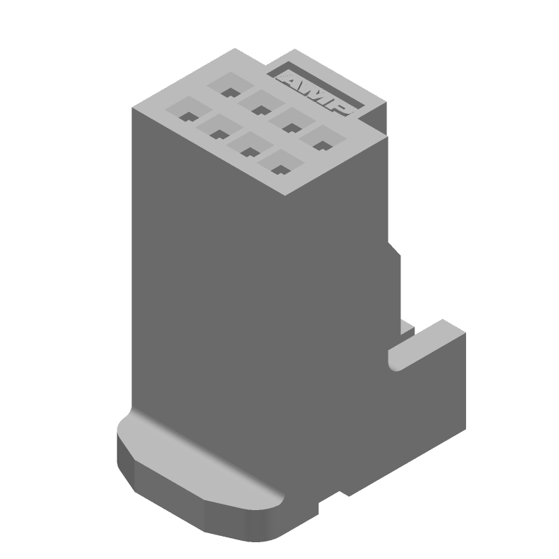 8 Pos Rectangular Wire Housing, 2.2mm Pitch, Crimp, PBT, Natural