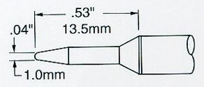 METCAL   PHT-752057   Soldering Iron Tip, Conical, 1 mm