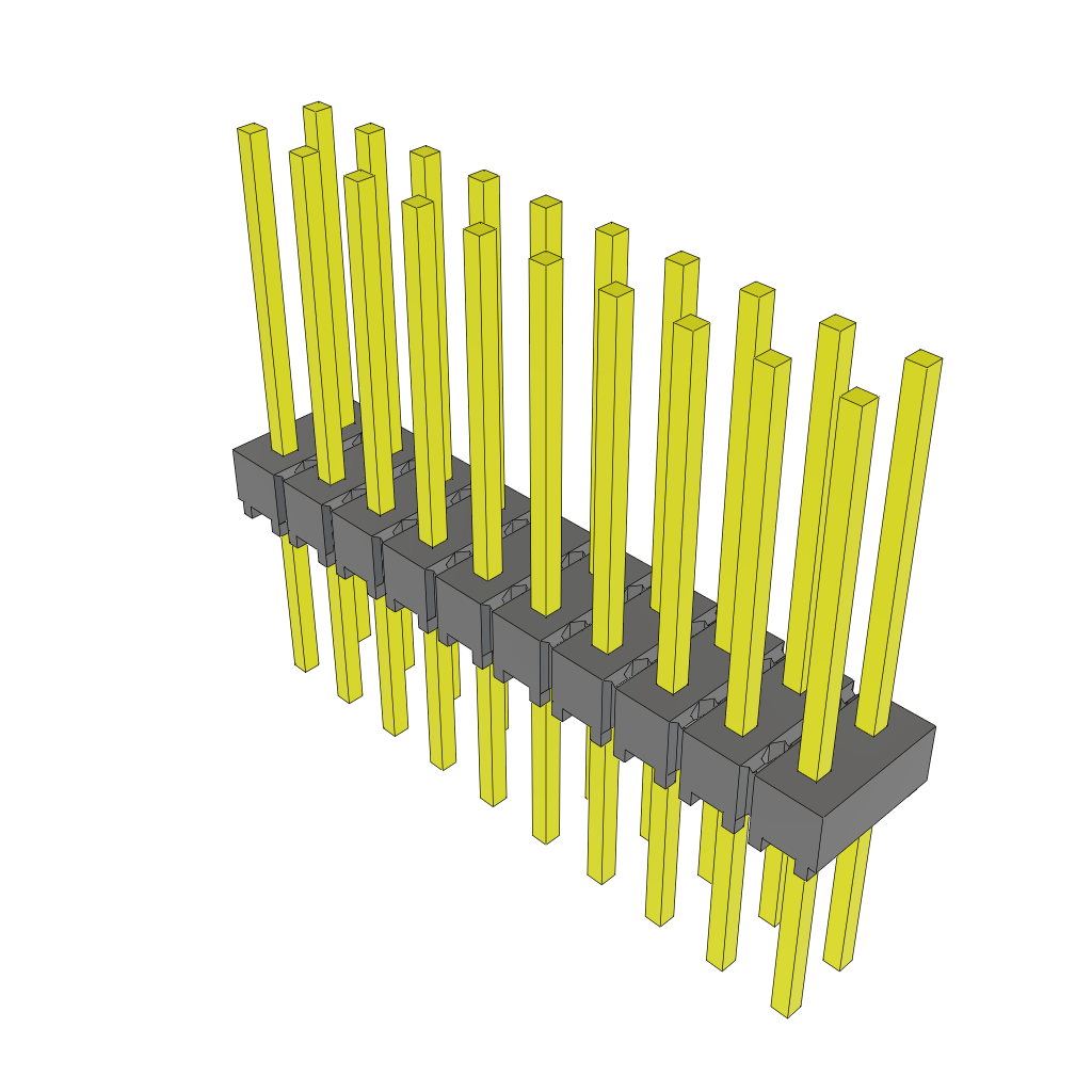 Variable Height PCB Header Strips, 0.100" pitch
