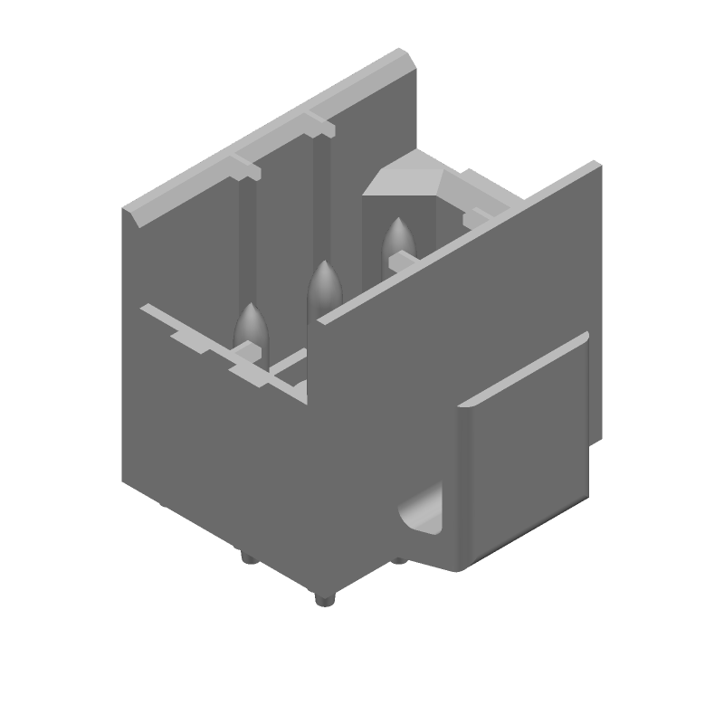 6 Pos 2 Row 4.2mm Pitch MR Header, Male, 9A, Gold, Through Hole