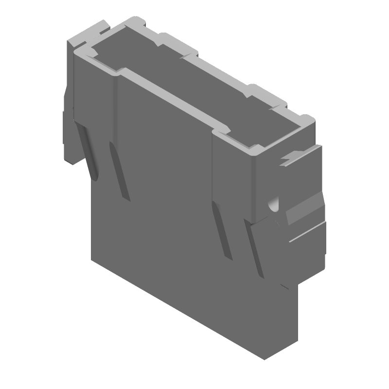 6 Pos Rectangular Connector, 14A, 600V, Gold Pin, Red