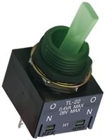 IP65 DPDT Toggle Switch On-On, 0.1 A@ 28 V, Panel Mount Illuminated