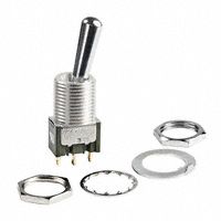 Switch Toggle ON None ON SPDT Large Bat Lever Solder Lug 0.1A 28VAC 28VDC 0.4VA Panel Mount with Threads