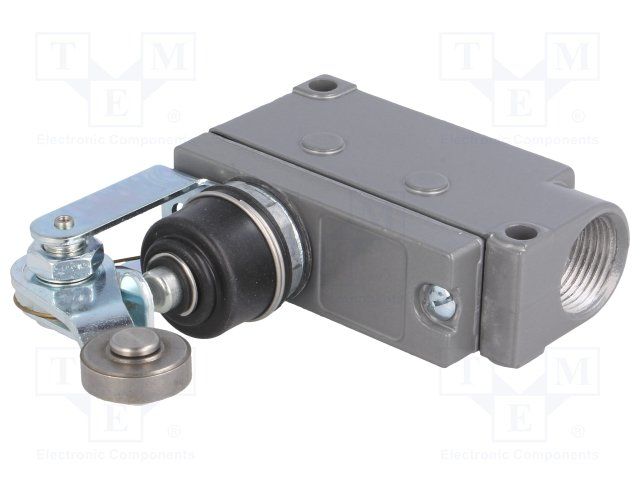Snap Acting/Limit Switch, SPDT, Momentary, 0.5A, 250VDC, 10.34mm, Wire Terminal, Top Roller Arm Actuator, Panel Mount,