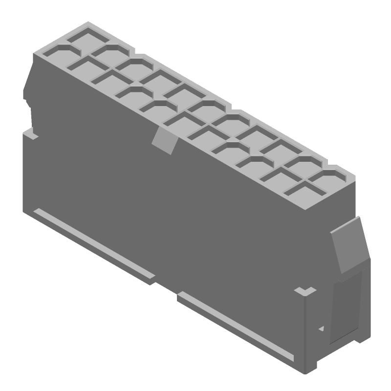 22 Pos 4.2mm Crimp Wire Housing, Male, 5A, 600V