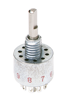 5-Pos Rotary Switch, DPST, 0.25A 125VAC/28VDC, PC Pins