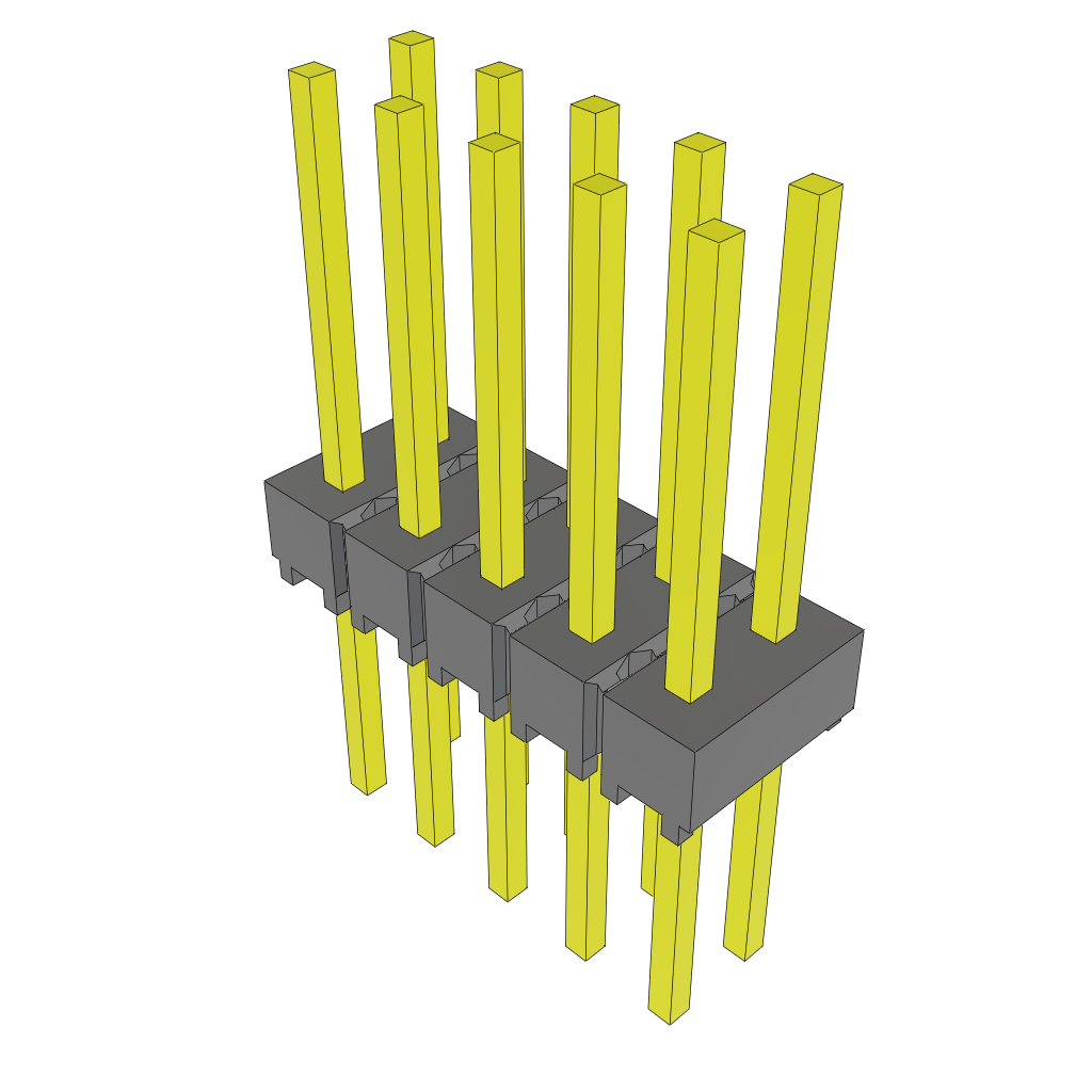 Conn Unshrouded Header HDR 10 POS 2.54mm Solder ST Top Entry Thru-Hole Bulk