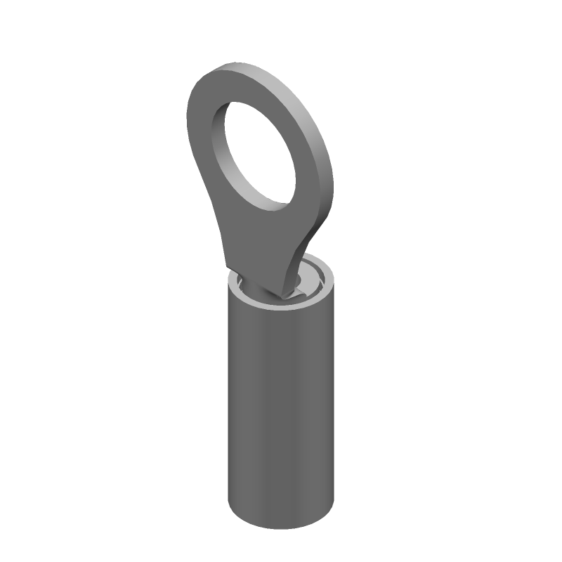 PIDG Ring Terminal, Copper/Tin, 22AWG, 300V, Female, Insulated