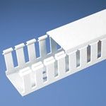 Wiring Ducts Slotted Rectangular without Cover Screw Polyvinyl Chloride White