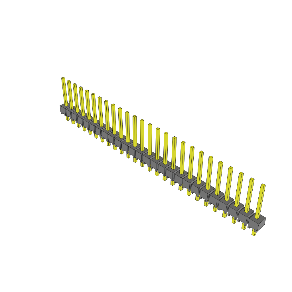 Conn Unshrouded Header HDR 26 POS 2.54mm Solder ST Top Entry Thru-Hole Bulk