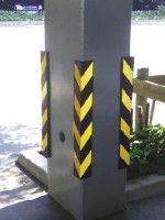 Viso Black, Yellow Corner Protector, 100mm x 800mm x 100mm