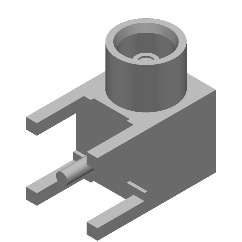 RF Coaxial Connector, MCX, Female, Right Angle, 6GHz, 50R, Gold/Nickel