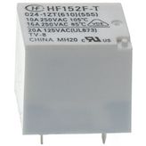 PCB power relay 24 VDC 360 mW, HF152F-T/024-1ZT 610, Hongfa