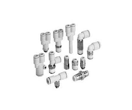 Pneumatic Straight Threaded-to-Tube Adapter,  M5 x 0.8 Female,  Push In 4 mm