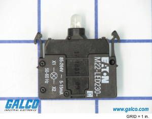 EATON MOELLER   M22-LED230-G   LED, F/FXG, 85V-264VAC, GRN