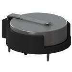 1 Cell Coin Battery Holder, PBT, Nickel, PCB Mount, PC Pin