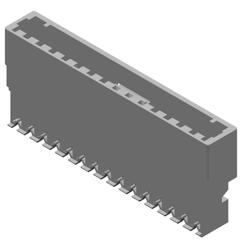 15 Pos 3.96mm IDC RA Header, 7A, Gold/Tin Plating