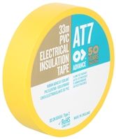 Advance Tapes AT7 Yellow PVC Electrical Insulation Tape, 38mm x 20m, 0.13mm Thick
