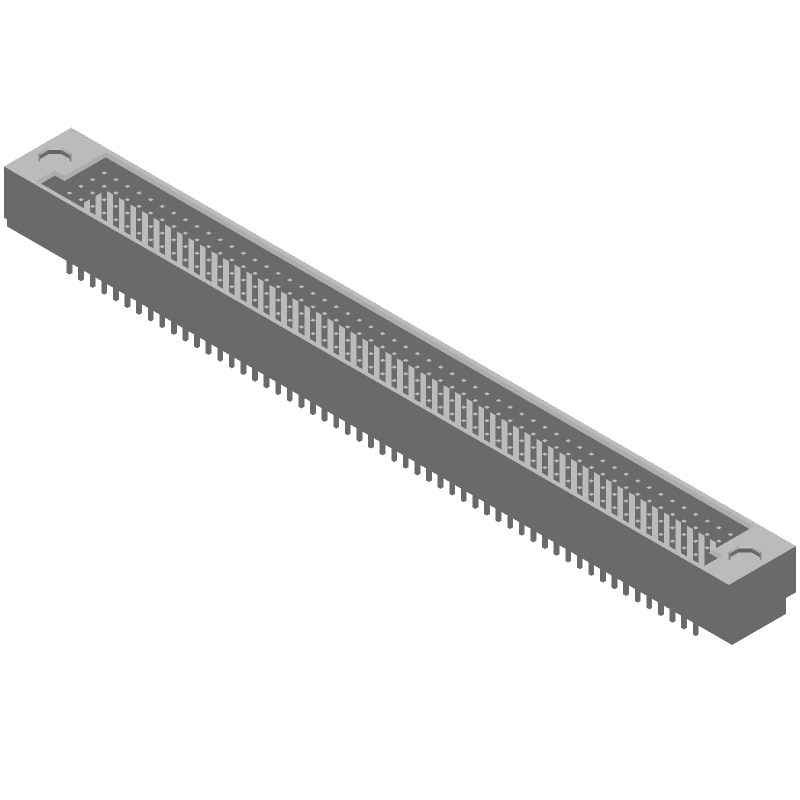 220 Pos 2.54mm Backplane Connector, Straight, Thru-Hole, 3A