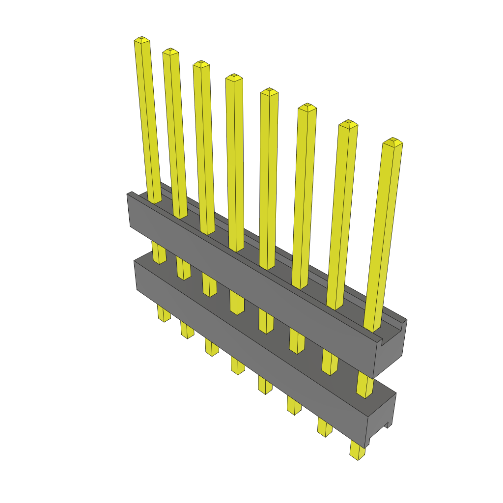 Conn Board Stacker HDR 8 POS 2.54mm Solder ST Top Entry Thru-Hole Bulk