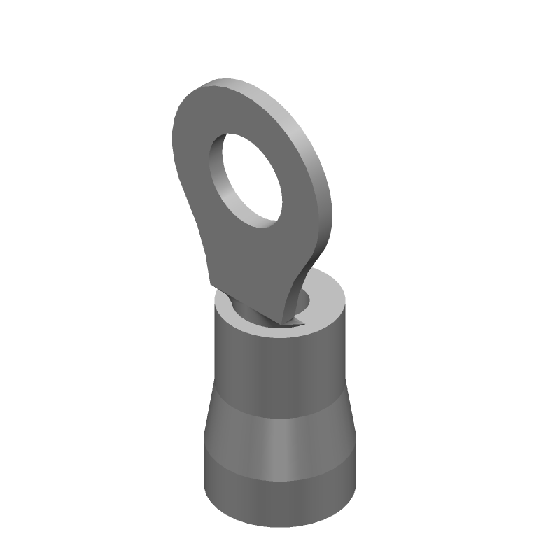 Ring Terminal, 14-16AWG, Copper/Tin, Blue, 600V