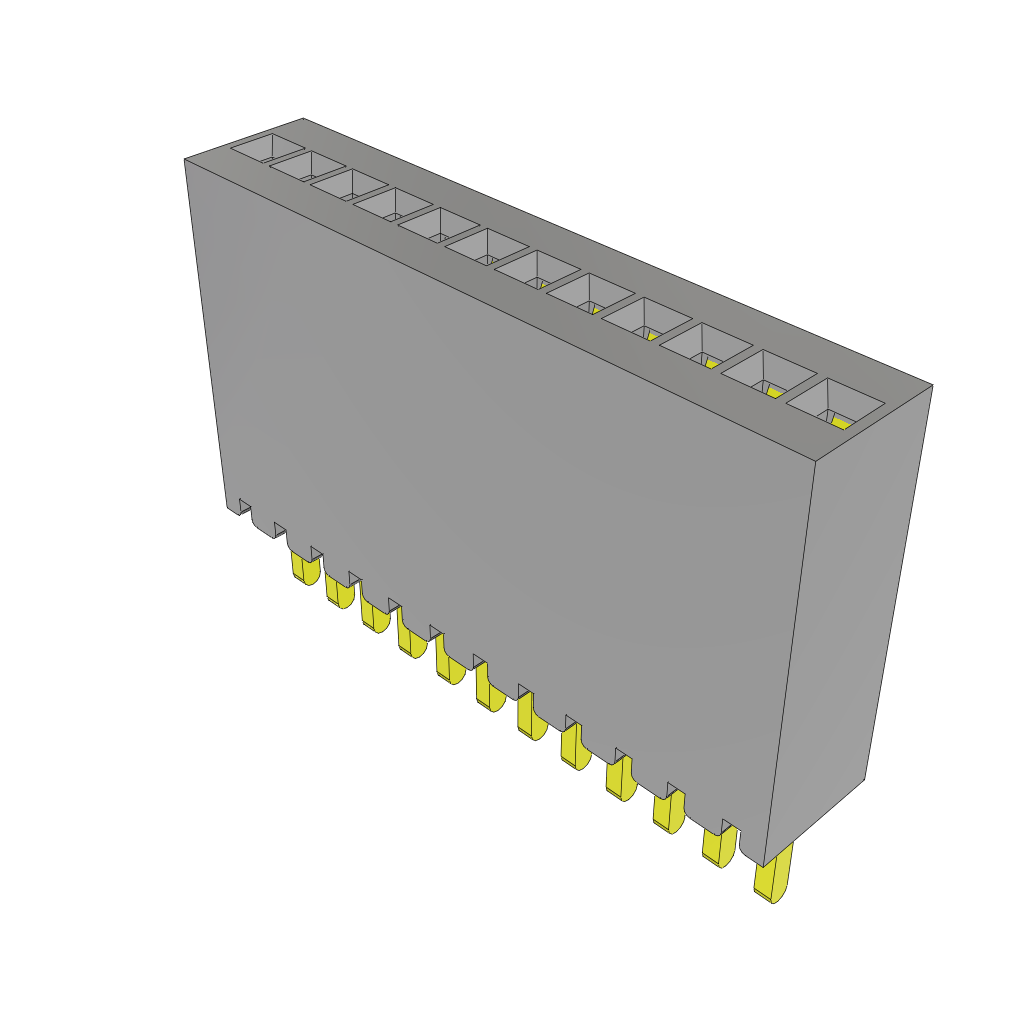 Conn Socket Strip SKT 12 POS 1.27mm Solder ST Thru-Hole Tube