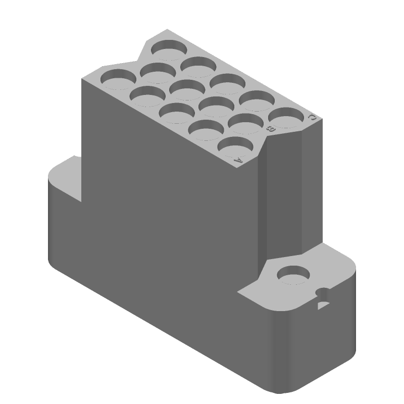 14 Pos Female Rectangular Connector, Straight, Solder, UL94 V-0