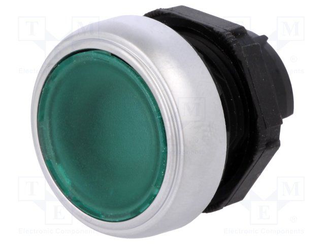 Lovato Platinum Series, Green Push Button Head, Spring Return, 22.3mm Cutout