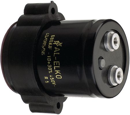 Capacitance uF = 3300 / Rated Voltage DC V = 400 / Tolerance = ±20 % / Polarity = Polar / Lifetime h = 5000 / Operating Temperature Min. °C = -40 / Operating Temperature Max. °C = 105 / Termination Type = Screw / Mounting Type = Flange Mount / Equivalent Series Resistance mOhm = 34 / Ripple Current A = 9.8 / Leakage Current mA = 10.57 / Series = GW / Diameter mm = 90 / Length mm = 69