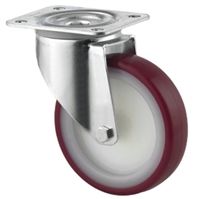 Tente Swivel Plate Castor 3470UAR100P62 red, 150kg
