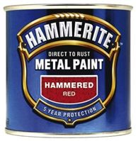 Hammerite Red 250mL Hammered Finish Galvanising Paint & Spray For Use With Anti-Corrosion