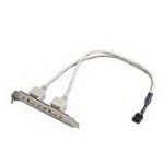 USB CABLE WITH DUAL PORTS, 27CM